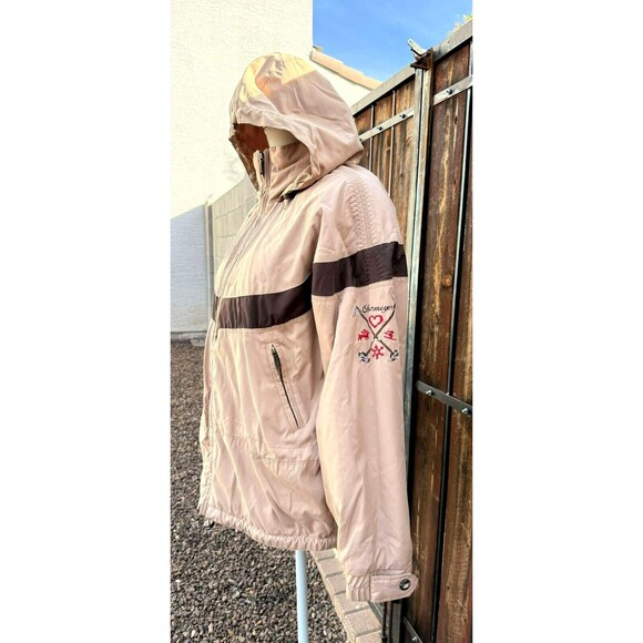 VINTAGE Y2K Obermeyer Women's Brown Hoody Ski Jacket Embroidered sz. 10 Medium - Picture 6 of 10